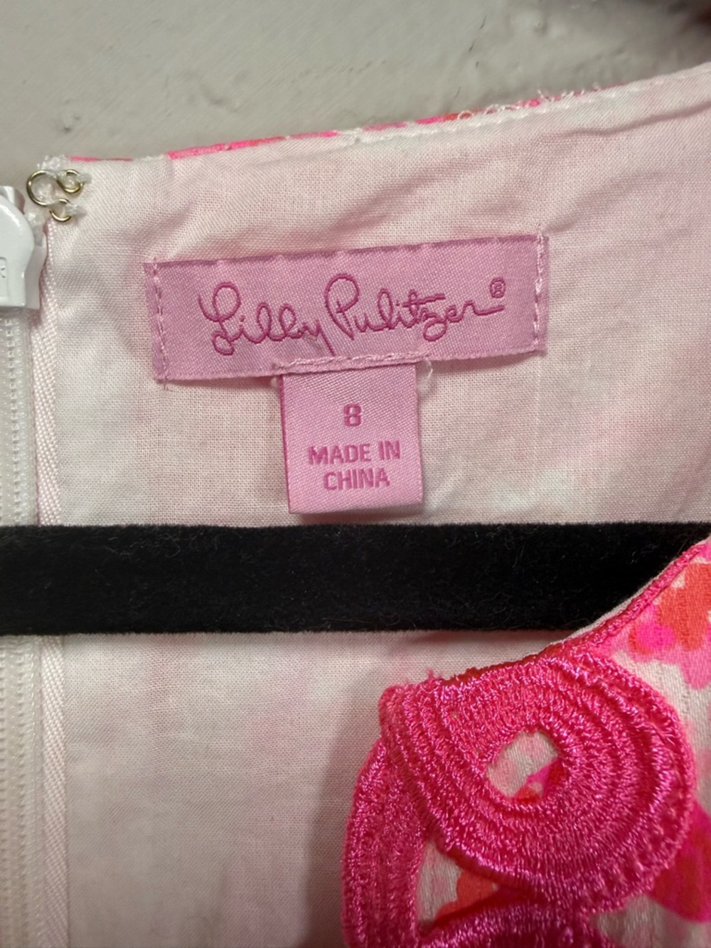 Lilly Pulitzer Ryder Pink Pout PBJ Print Lace Front Shift Dress - Picture 5 of 9